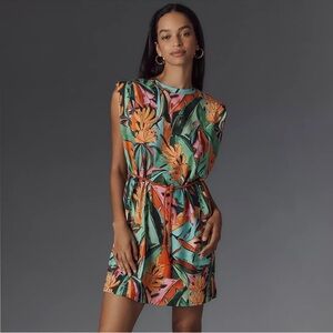Farm Rio x Anthropologie Sleeveless Printed Mini Dress